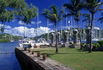 ANTIGUA, Nelson's Dockyard, Old Boat House area, with restored pillars, ANT832JPL
