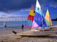 ANTIGUA, West Coast, sailboats on beach, ANT671JPL