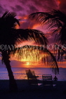 ANTIGUA, sunset and sea view, coconut trees in silhouette, ANT1321JPL