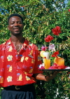 ANTIGUA, waiter with cocktails on tray, ANT645JPL