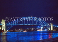 AUSTRALIA, New South Wales, SYDNEY, Sydney Harbour Bridge, night view, AUS175JPL