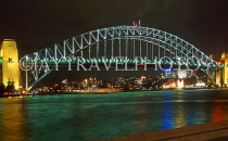 AUSTRALIA, New South Wales, SYDNEY, Sydney Harbour Bridge, night view, AUS616JPL