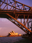 AUSTRALIA, New South Wales, SYDNEY, Sydney Harbour Bridge and Opera House, dusk view, AUS179JPL