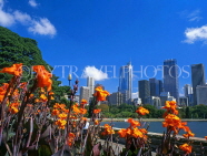 AUSTRALIA, New South Wales, SYDNEY, skyline, view from Royal Botanical Gardens, AUS126JPL