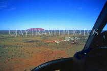 AUSTRALIA, Northern Territory, AYERS ROCK (Uluru) view from helicopter, AUS351JPL