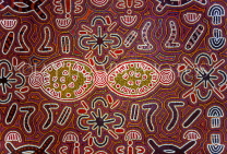 AUSTRALIA, Northern Territory, Aboriginal Dot Art painting, AUS543JPL
