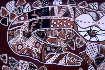 AUSTRALIA, Northern Territory, Aboriginal art (painting for sale), AUS1051JPL