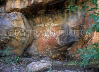 AUSTRALIA, Northern Territory, Kakadu National Park, Nourlangie Rock, Aboriginal Rock Art, AUS323JPL