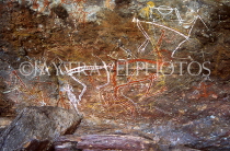 AUSTRALIA, Northern Territory, Kakadu National Park, Nourlangie Rock, Aboriginal Rock Art, AUS561JPL