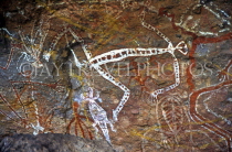AUSTRALIA, Northern Territory, Kakadu National Park, Nourlangie Rock, Aboriginal Rock Art, AUS562JPL