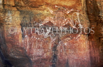 AUSTRALIA, Northern Territory, Kakadu National Park, Nourlangie Rock, Aboriginal Rock Art, AUS570JPL