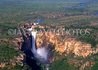 AUSTRALIA, Northern Territory, Kakadu National Park, TWIN FALLS, aerial view, AUS196JPL