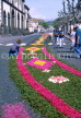 AZORES, Sao Miguel Island, Ponta Delgada, Flower Carpet Festival, floral street, AZ346JPL