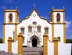 AZORES, Terceira Island, church at Praia Da Vitoria, AZ473JPL