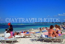 BAHAMAS, New Providence Island, Cable Beach, sunbathers, BAH236JPL