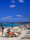 BAHAMAS, New Providence Island, Cable Beach, sunbathers, BAH370JPL