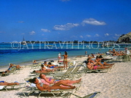 BAHAMAS, New Providence Island, Cable Beach, sunbathers, BAH372JPL