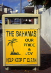 BAHAMAS, New Providence Island, Nassau, Litter bin, BAH195JPL