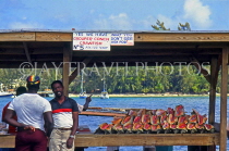 BAHAMAS, New Providence Island, Nassau, Potters Cay, Conch shellfish stall, BAH185JPL