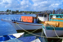 BAHAMAS, New Providence Island, Nassau, Potters Cay, fishing boats, BAH482JPL
