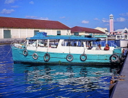 BAHAMAS, New Providence Island, Nassau, Prince Goerge Dock, ferry boat at pier, BAH415JPL