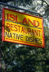 BAHAMAS, New Providence Island, restaurant sign, BAH288JPL