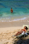BAHAMAS, Paradise Island, beach and sunbather, BAH481JPL
