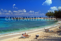 BAHAMAS, Paradise Island, beach and sunbathers, BAH247JPL