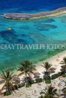 BAHAMAS, Paradise Island, beach and sunbathers, aerial view, BAH253JPL