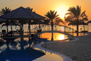 BAHRAIN, Al Jasra, house pool and sunset, BHR592JPL