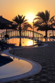 BAHRAIN, Al Jasra, house pool and sunset, BHR593JPL