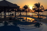 BAHRAIN, Al Jasra, house pool and sunset, BHR596JPL