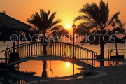 BAHRAIN, Al Jasra, house pool and sunset, BHR601JPL