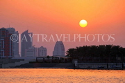 BAHRAIN, Manama, King Faisala Corniche, Sunset over Reef Island, BHR724JPL