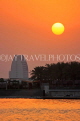 BAHRAIN, Manama, King Faisala Corniche, Sunset over Reef Island, BHR727JPL