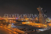 BAHRAIN, Manama, Sanabis area, Chamber of Commerce building, night view, BHR955JPL