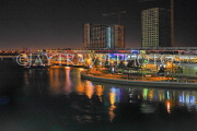 BAHRAIN, Muharraq, Amwaj Islands, Lagoon,  night view, BHR1360JPL