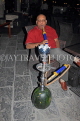 BAHRAIN, Muharraq, Amwaj Islands, cafe scene, man smoking Shisha Pipe, BHR1563JPL