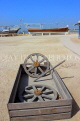 BAHRAIN, Muharraq, Arad Fort, historic cart wheels, BHR573JPL