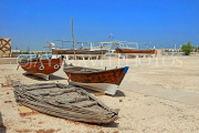 BAHRAIN, Muharraq, Arad Fort, traditional dhows on display, BHR569JPL