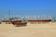 BAHRAIN, Muharraq, Arad Fort, traditional dhows on display, BHR570JPL