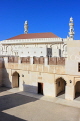BAHRAIN, Muharraq, Shaikh Isa Bin Ali House, courtyard and mosque minarets, BHR796JPL