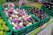 BAHRAIN, Noor El Ain, Garden Bazaar, Farmers Market, Aubergines, BHR2028JPL