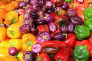 BAHRAIN, Noor El Ain, Garden Bazaar, Farmers Market, colourful peppers, BHR1267JPL