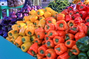 BAHRAIN, Noor El Ain, Garden Bazaar, Farmers Market, colourful peppers, BHR1784JPL