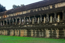 CAMBODIA, Siem Reap, Angkor Wat, outer courtyard, first level corridors, CAM601JPL