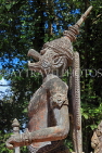 CAMBODIA, Siem Reap Prov, Kulen Mountain, Wat Preah Ang Thom, guardian statue, CAM2417JPL