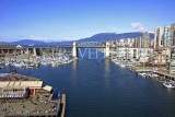 CANADA, British Columbia, VANCOUVER, Burrard bridge, Granville Island, buildings downtown, CAN864JPL