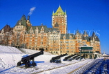 CANADA, Quebec, QUEBEC CITY, Frontenac Chateau, in winter, CAN2793JPL