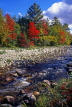 CANADA, Quebec, St Marguerite du Lac, stream and Autumn foliage, CAN492JPL
